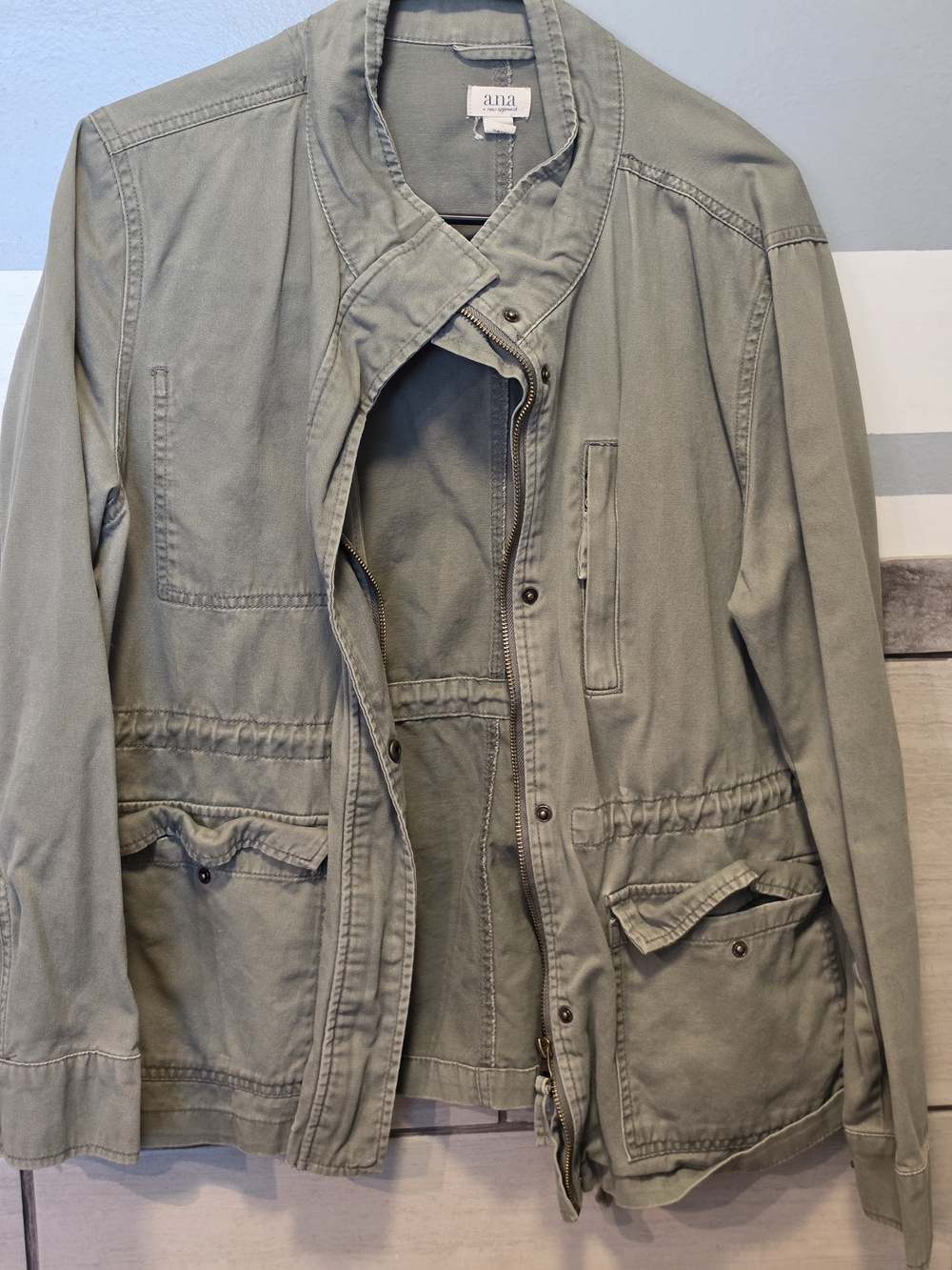 a.n.a Olive Utility Field Jacket for Men